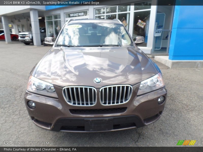 Sparkling Bronze Metallic / Sand Beige 2014 BMW X3 xDrive28i