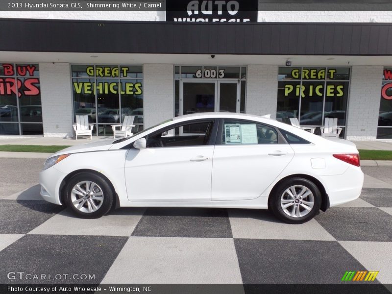 Shimmering White / Camel 2013 Hyundai Sonata GLS