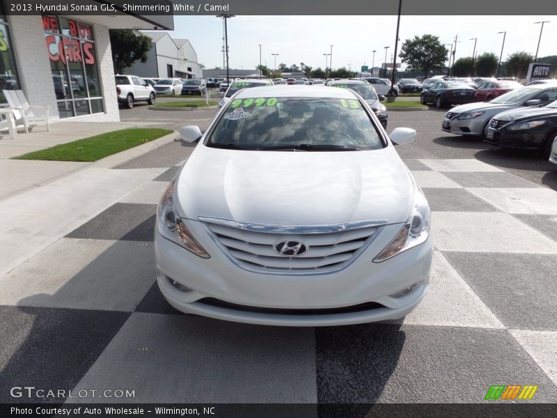 Shimmering White / Camel 2013 Hyundai Sonata GLS