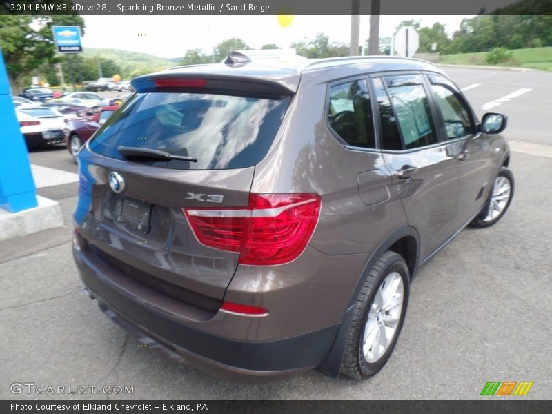 Sparkling Bronze Metallic / Sand Beige 2014 BMW X3 xDrive28i