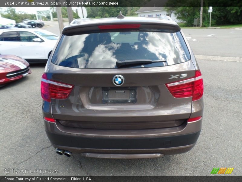 Sparkling Bronze Metallic / Sand Beige 2014 BMW X3 xDrive28i