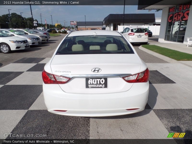 Shimmering White / Camel 2013 Hyundai Sonata GLS