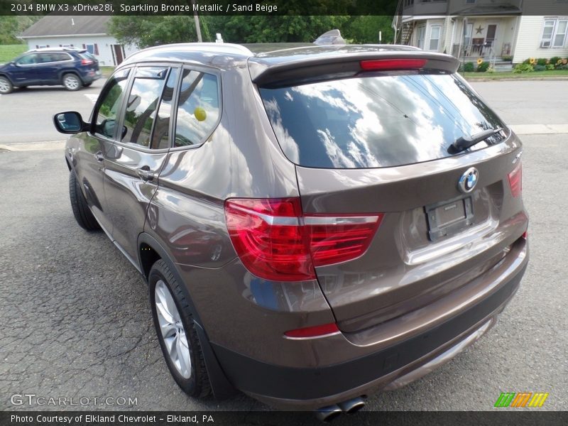 Sparkling Bronze Metallic / Sand Beige 2014 BMW X3 xDrive28i