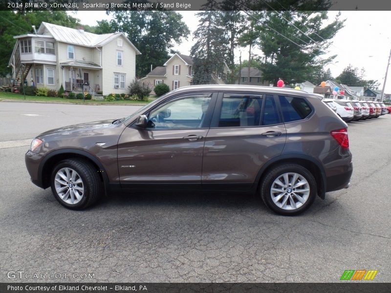 Sparkling Bronze Metallic / Sand Beige 2014 BMW X3 xDrive28i
