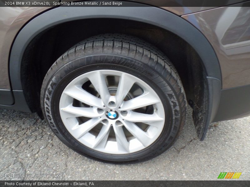 Sparkling Bronze Metallic / Sand Beige 2014 BMW X3 xDrive28i