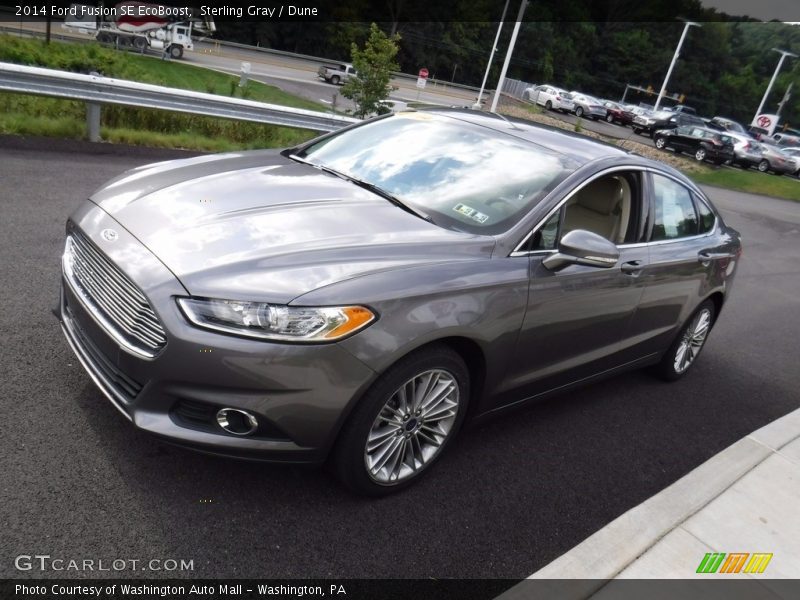 Sterling Gray / Dune 2014 Ford Fusion SE EcoBoost