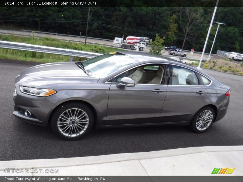 Sterling Gray / Dune 2014 Ford Fusion SE EcoBoost