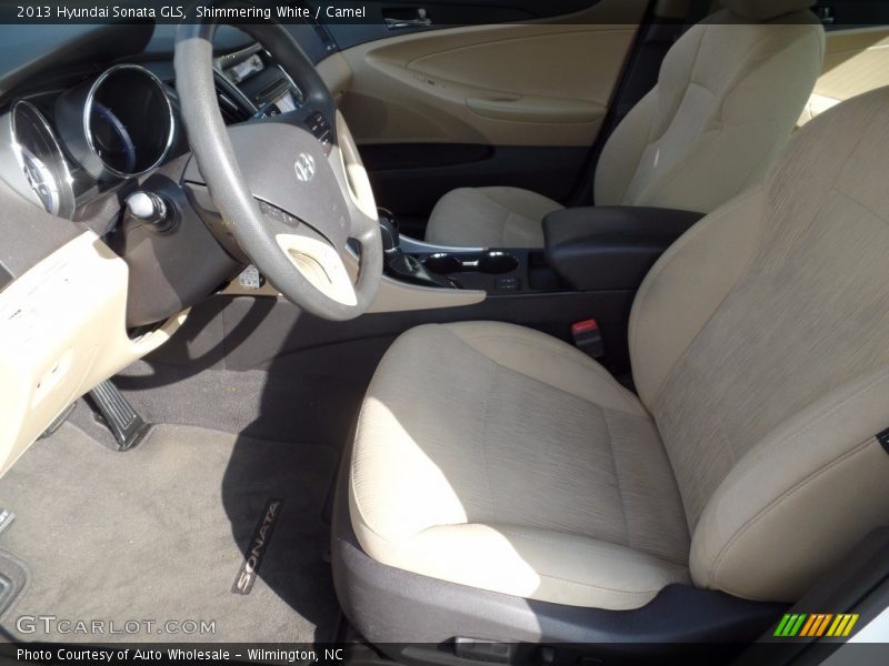 Shimmering White / Camel 2013 Hyundai Sonata GLS