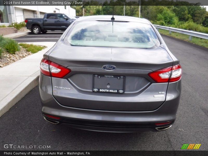 Sterling Gray / Dune 2014 Ford Fusion SE EcoBoost