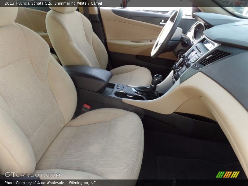 Shimmering White / Camel 2013 Hyundai Sonata GLS