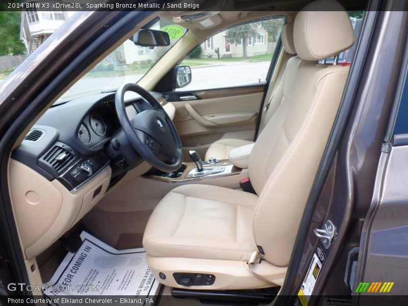 Sparkling Bronze Metallic / Sand Beige 2014 BMW X3 xDrive28i