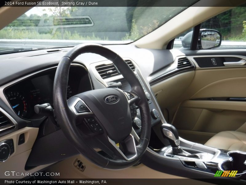 Sterling Gray / Dune 2014 Ford Fusion SE EcoBoost