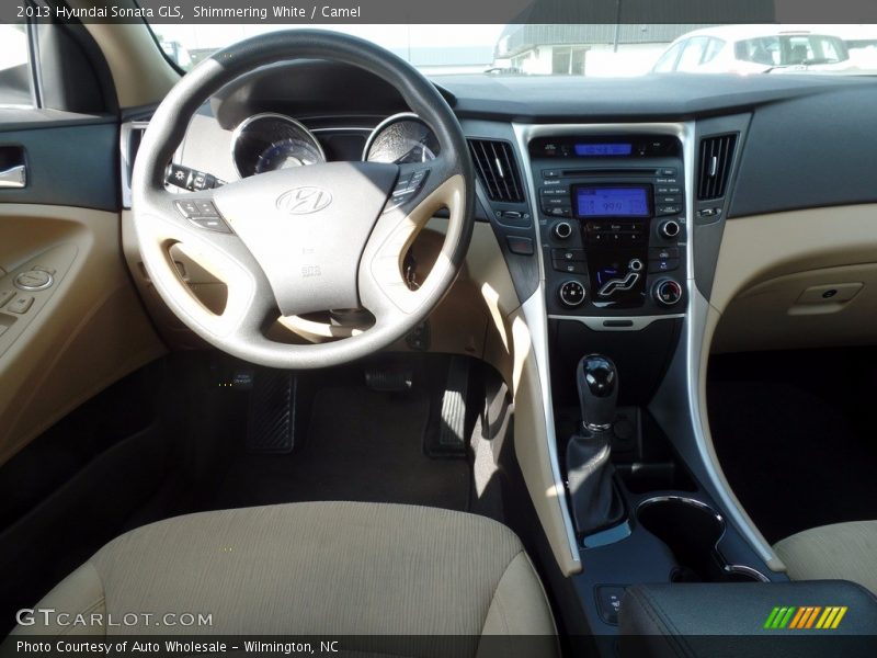 Shimmering White / Camel 2013 Hyundai Sonata GLS