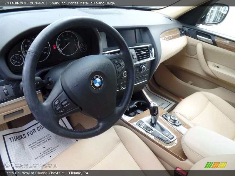 Sparkling Bronze Metallic / Sand Beige 2014 BMW X3 xDrive28i