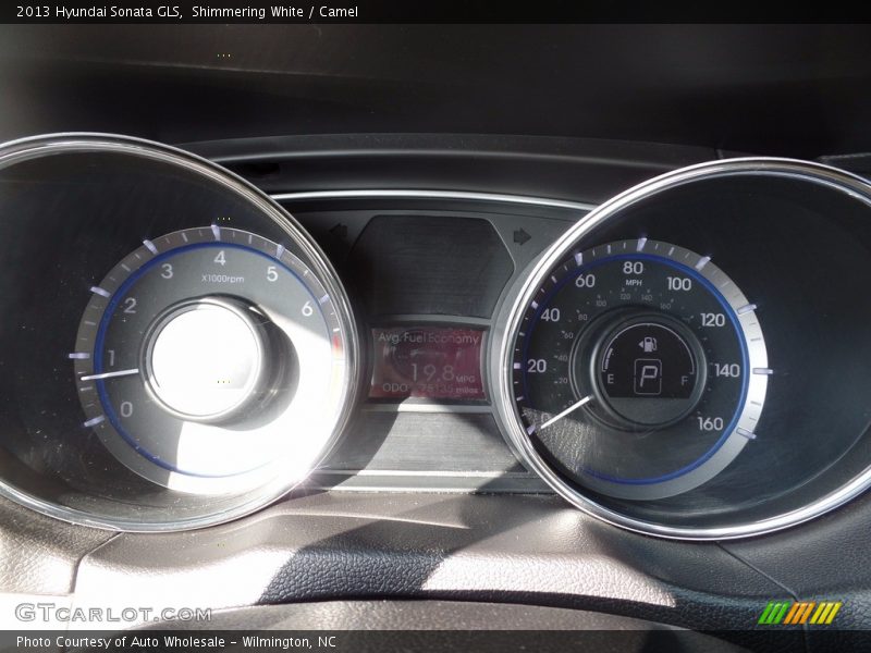Shimmering White / Camel 2013 Hyundai Sonata GLS