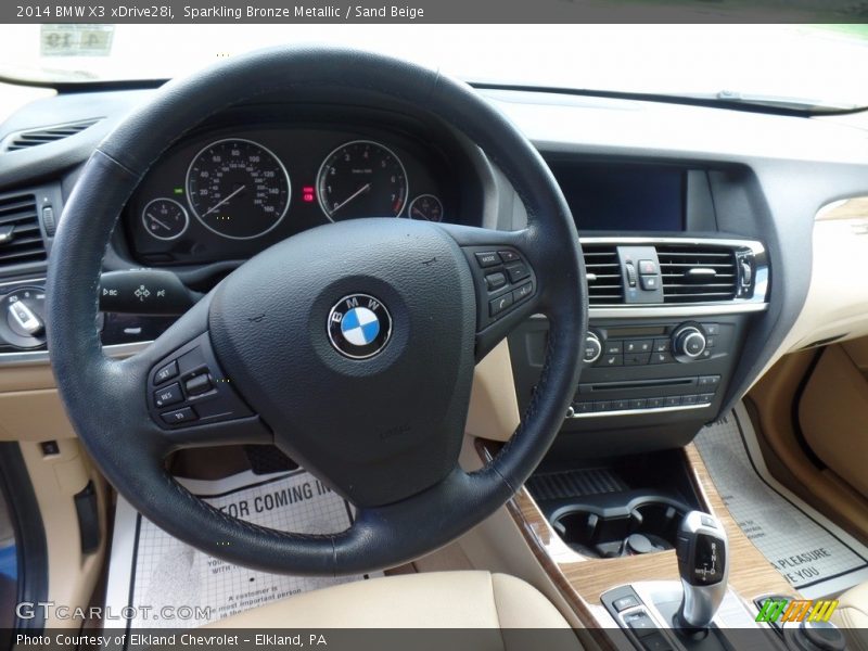 Sparkling Bronze Metallic / Sand Beige 2014 BMW X3 xDrive28i
