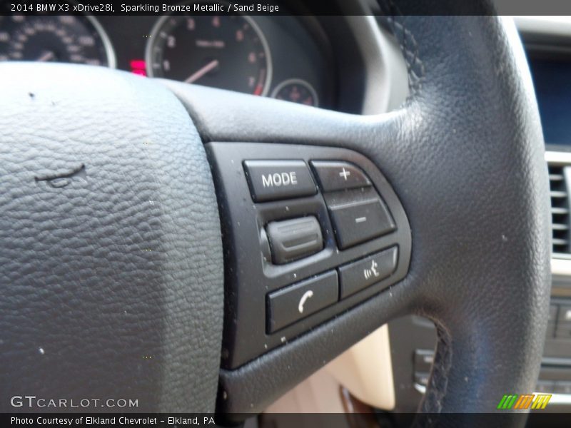 Sparkling Bronze Metallic / Sand Beige 2014 BMW X3 xDrive28i