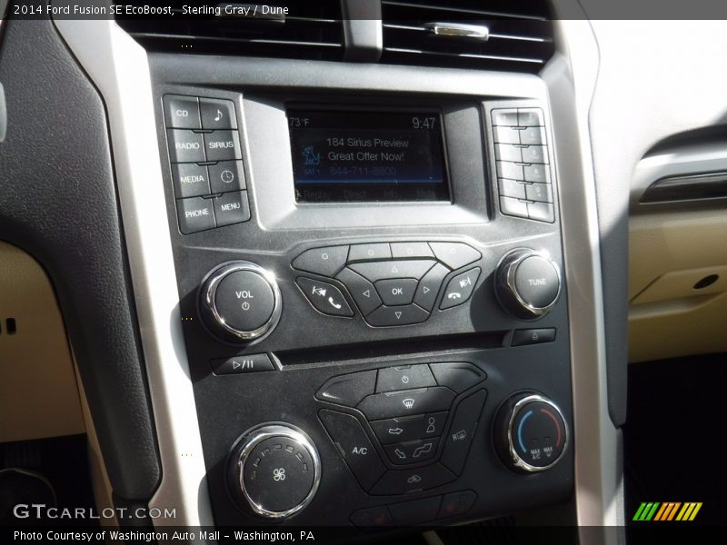 Sterling Gray / Dune 2014 Ford Fusion SE EcoBoost