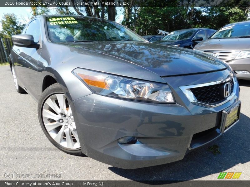 Polished Metal Metallic / Black 2010 Honda Accord EX-L V6 Coupe