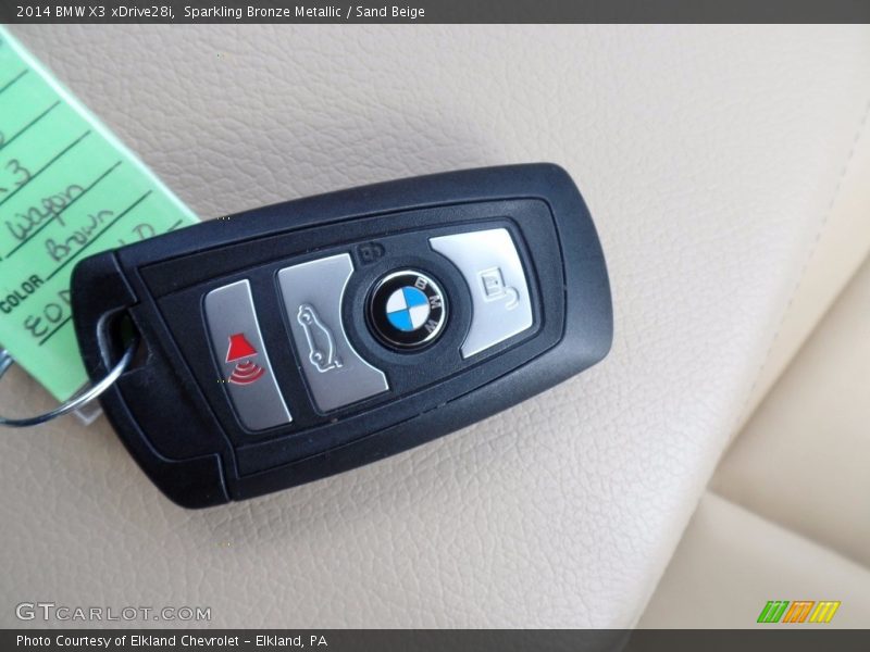 Sparkling Bronze Metallic / Sand Beige 2014 BMW X3 xDrive28i