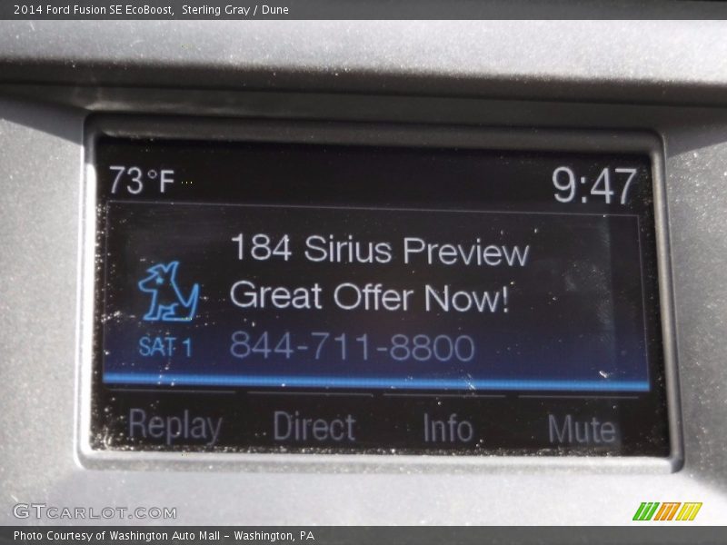 Sterling Gray / Dune 2014 Ford Fusion SE EcoBoost