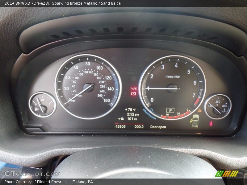 Sparkling Bronze Metallic / Sand Beige 2014 BMW X3 xDrive28i