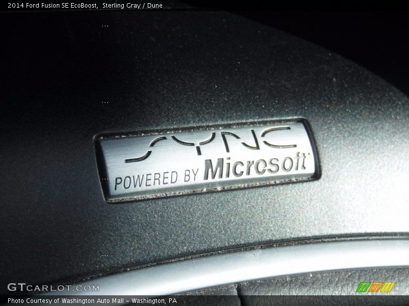 Sterling Gray / Dune 2014 Ford Fusion SE EcoBoost