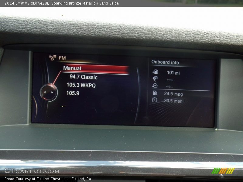 Sparkling Bronze Metallic / Sand Beige 2014 BMW X3 xDrive28i