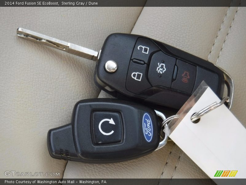 Sterling Gray / Dune 2014 Ford Fusion SE EcoBoost