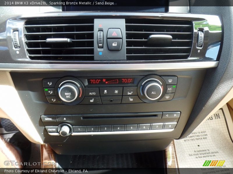 Sparkling Bronze Metallic / Sand Beige 2014 BMW X3 xDrive28i