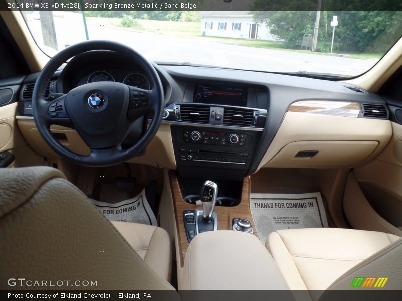 Sparkling Bronze Metallic / Sand Beige 2014 BMW X3 xDrive28i