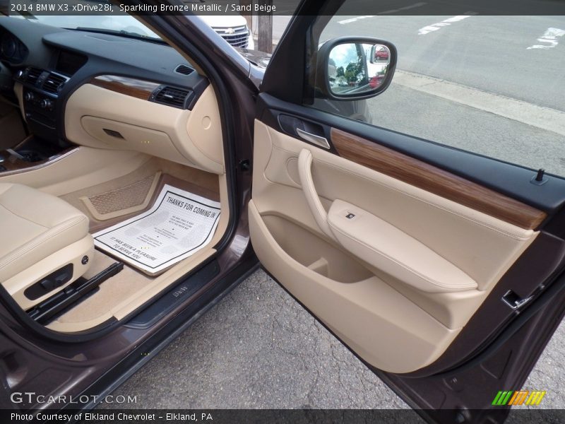 Sparkling Bronze Metallic / Sand Beige 2014 BMW X3 xDrive28i