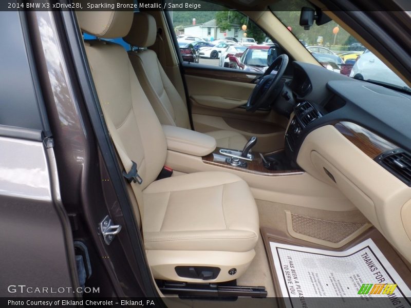 Sparkling Bronze Metallic / Sand Beige 2014 BMW X3 xDrive28i