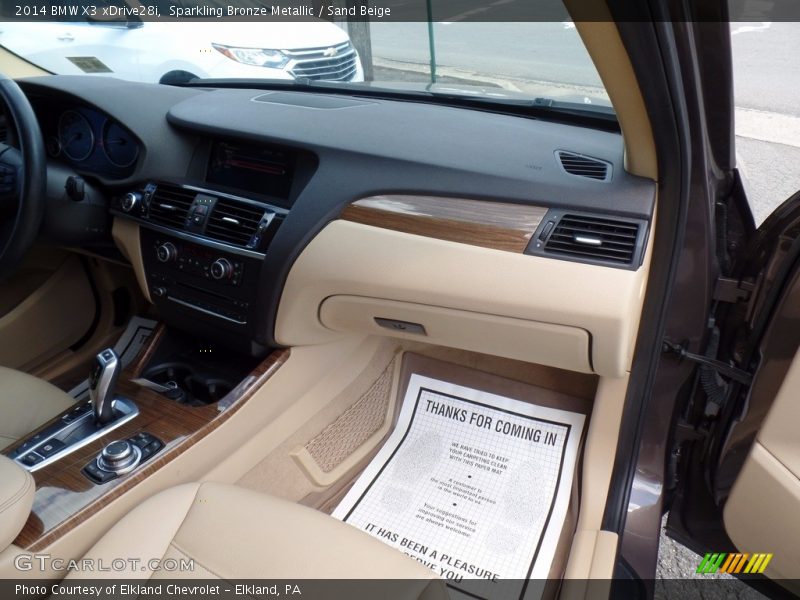 Sparkling Bronze Metallic / Sand Beige 2014 BMW X3 xDrive28i