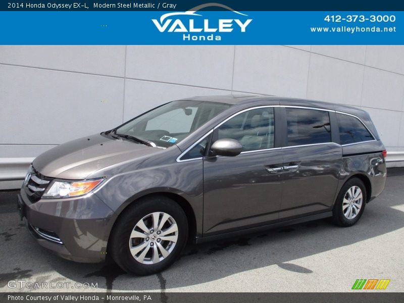 Modern Steel Metallic / Gray 2014 Honda Odyssey EX-L
