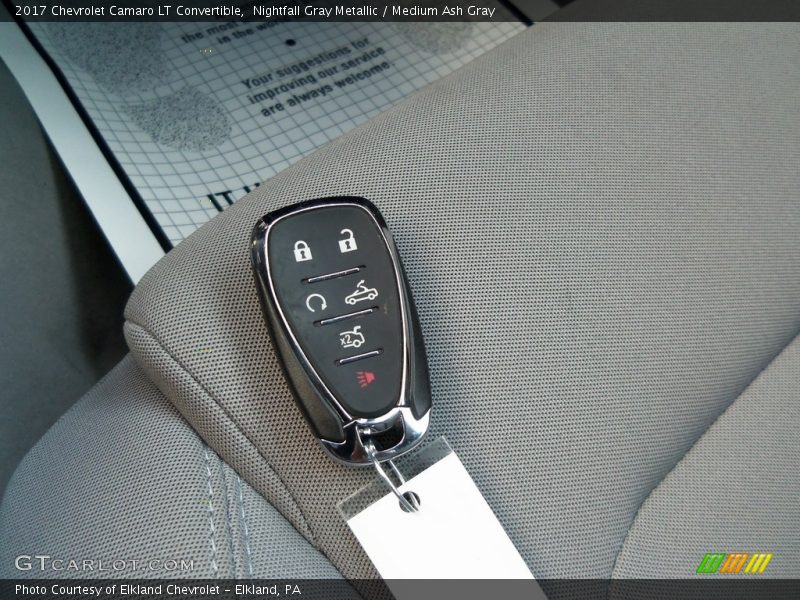 Nightfall Gray Metallic / Medium Ash Gray 2017 Chevrolet Camaro LT Convertible