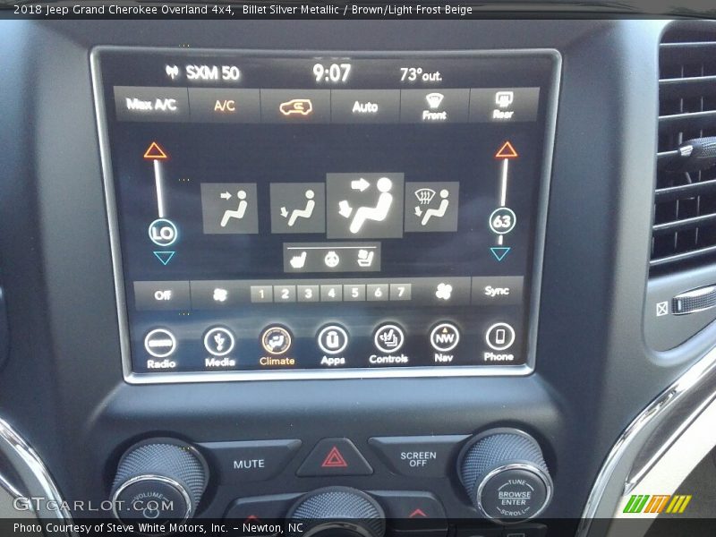 Controls of 2018 Grand Cherokee Overland 4x4