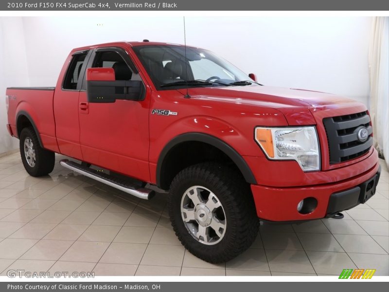 Vermillion Red / Black 2010 Ford F150 FX4 SuperCab 4x4