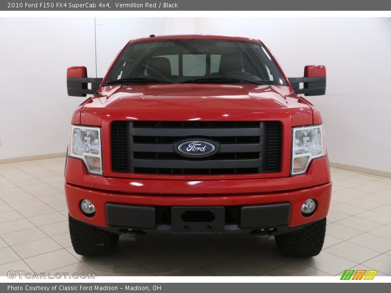Vermillion Red / Black 2010 Ford F150 FX4 SuperCab 4x4