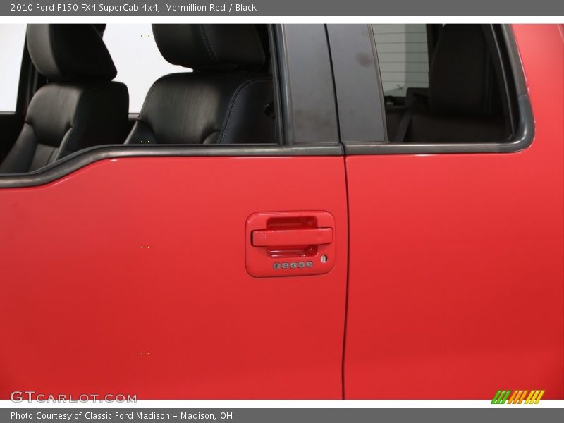 Vermillion Red / Black 2010 Ford F150 FX4 SuperCab 4x4