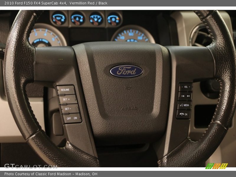 Vermillion Red / Black 2010 Ford F150 FX4 SuperCab 4x4