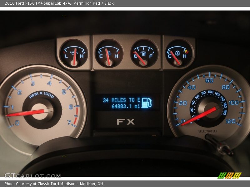 Vermillion Red / Black 2010 Ford F150 FX4 SuperCab 4x4