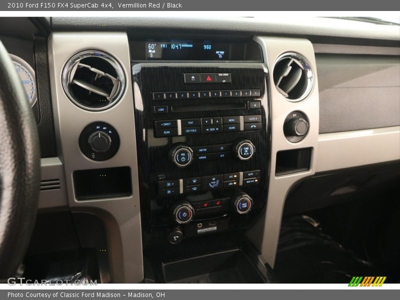 Vermillion Red / Black 2010 Ford F150 FX4 SuperCab 4x4