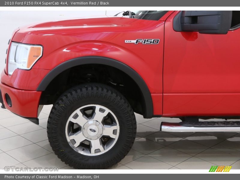 Vermillion Red / Black 2010 Ford F150 FX4 SuperCab 4x4