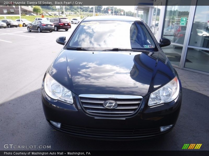 Black Pearl / Gray 2008 Hyundai Elantra SE Sedan