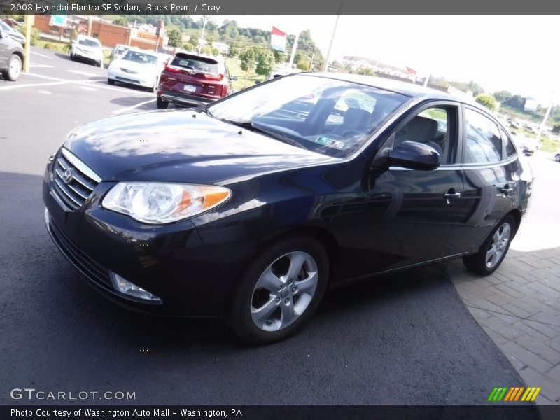 Black Pearl / Gray 2008 Hyundai Elantra SE Sedan