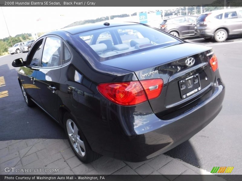 Black Pearl / Gray 2008 Hyundai Elantra SE Sedan