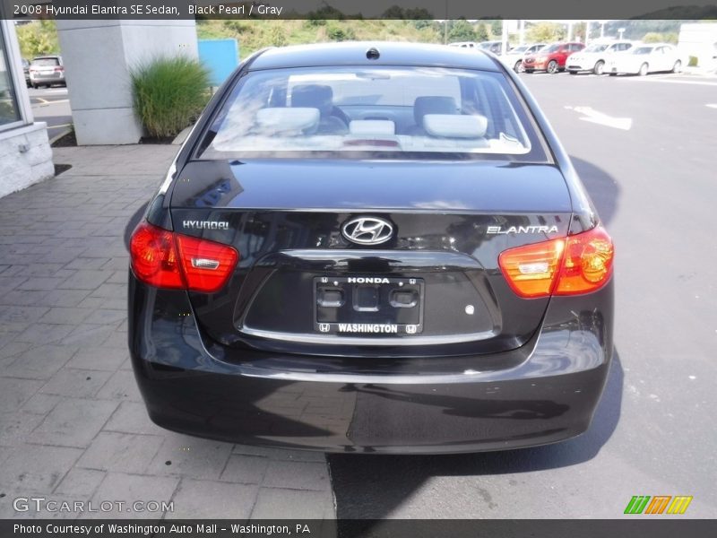 Black Pearl / Gray 2008 Hyundai Elantra SE Sedan
