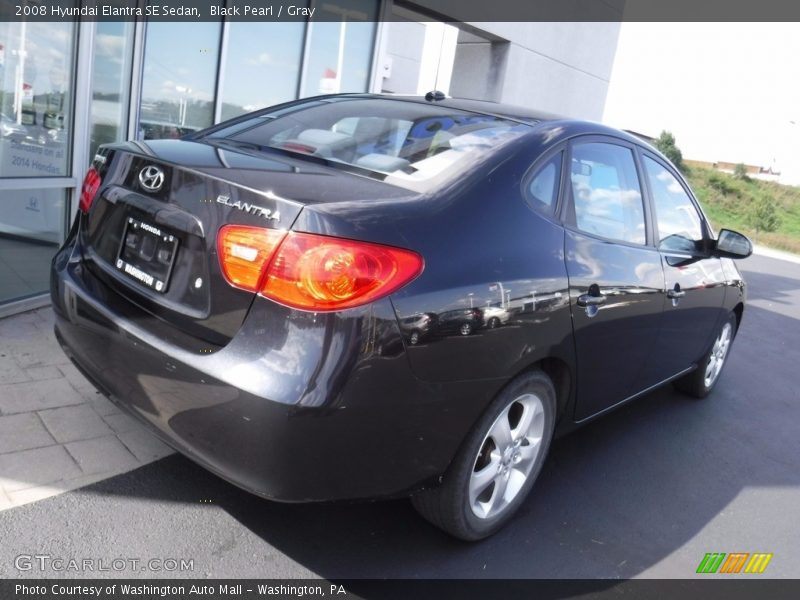 Black Pearl / Gray 2008 Hyundai Elantra SE Sedan