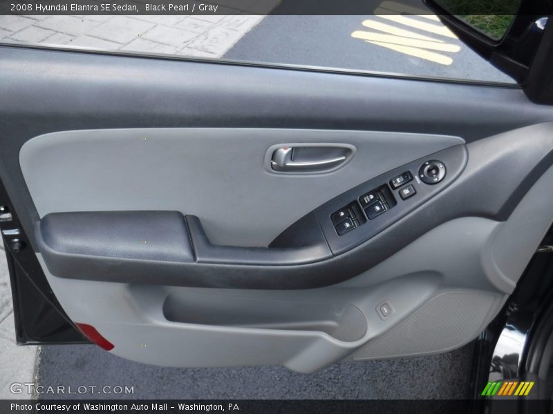 Black Pearl / Gray 2008 Hyundai Elantra SE Sedan